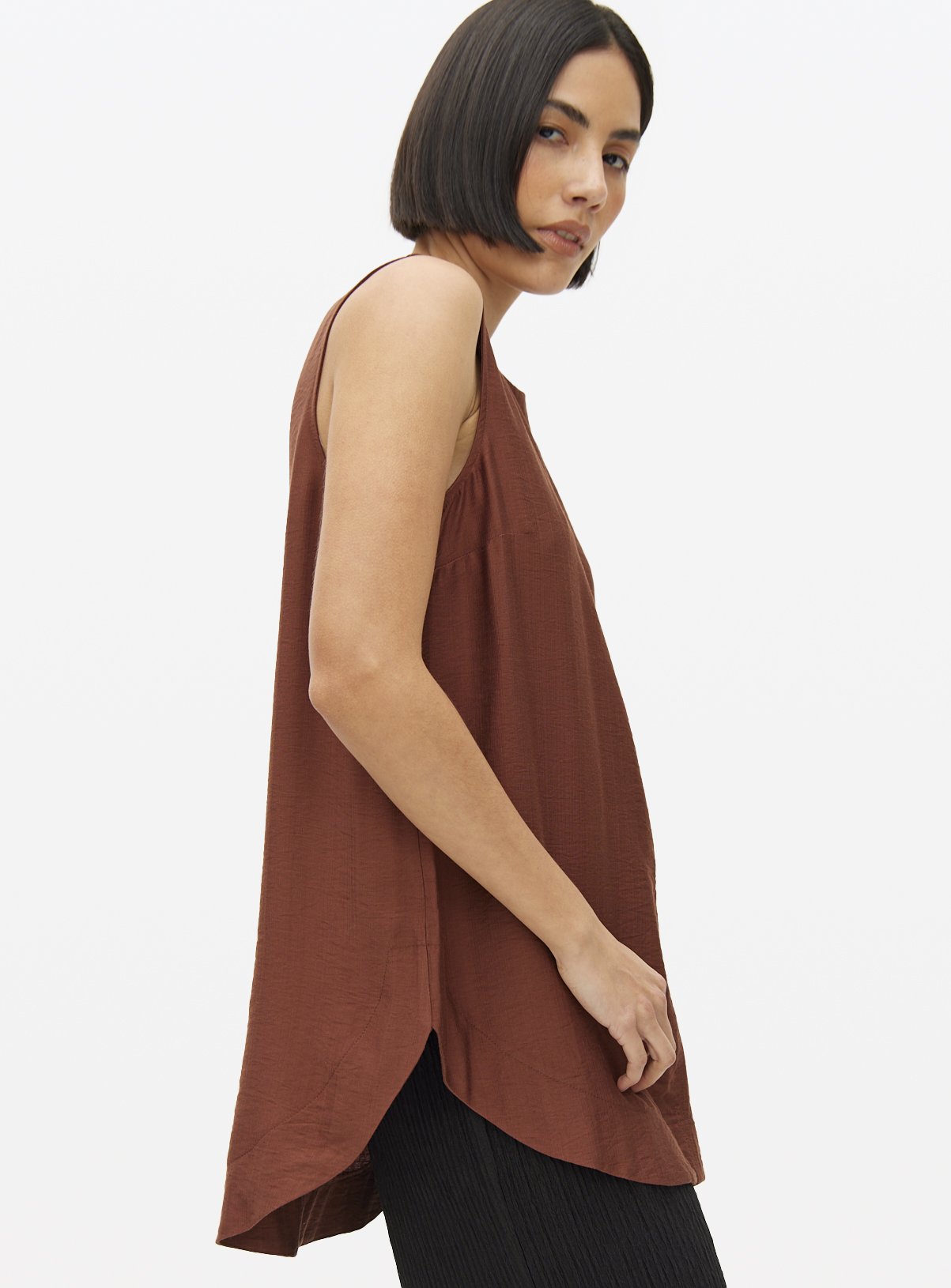Brown Sleeveless Shell Top 20