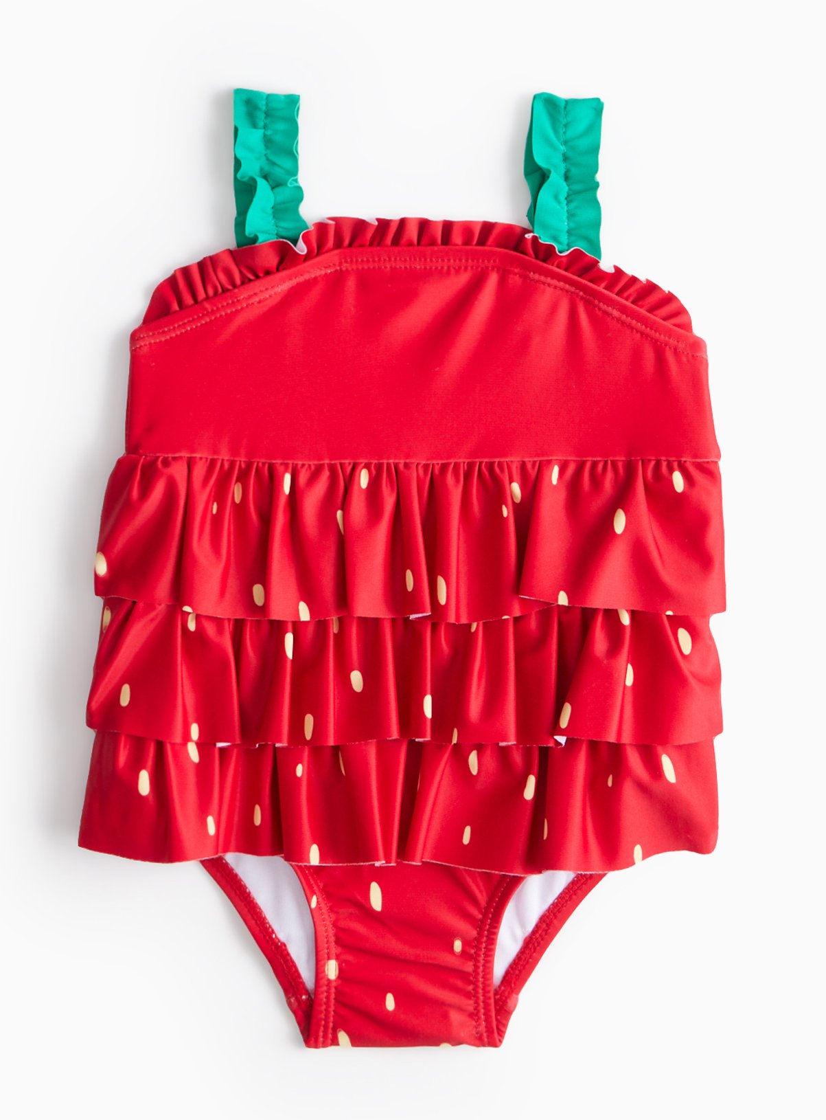 Red Strawberry Frill Swimsuit