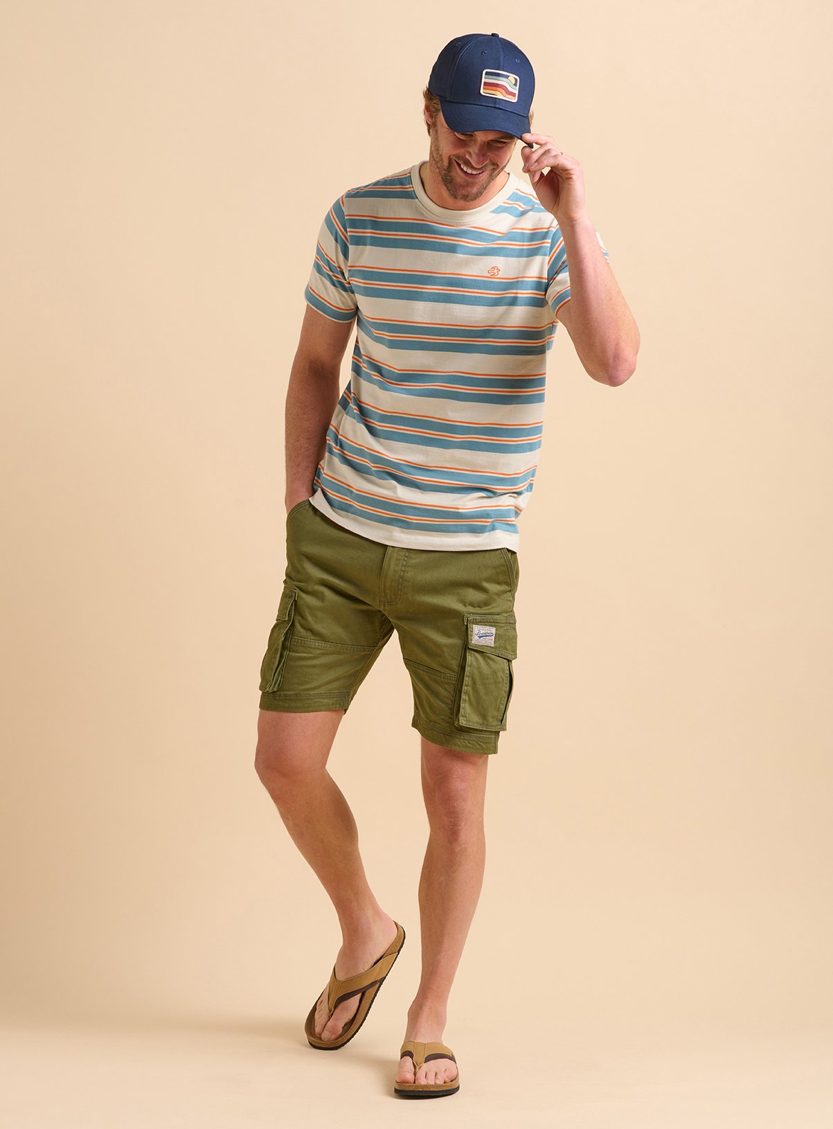 BRAKEBURN Khaki Cargo Short 