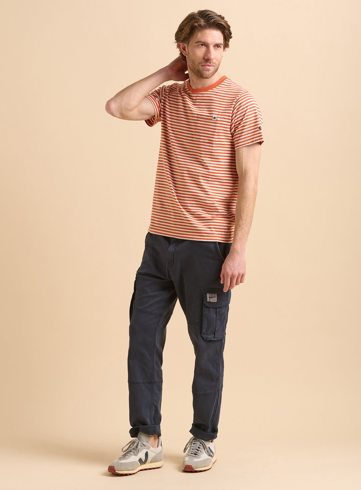 BRAKEBURN Navy Cargo Trousers