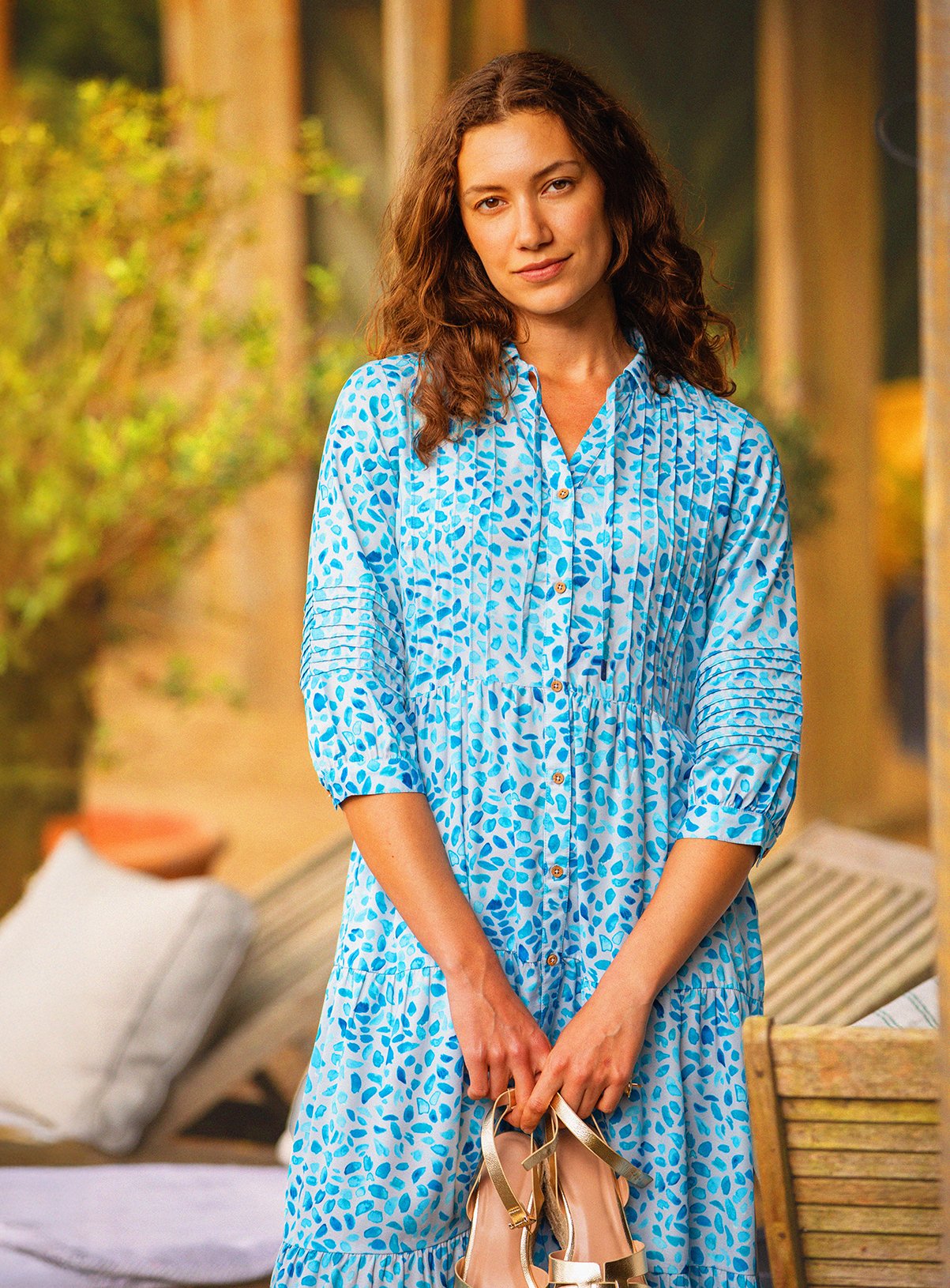 BRAKEBURN Sea Glitter Midi Dress 