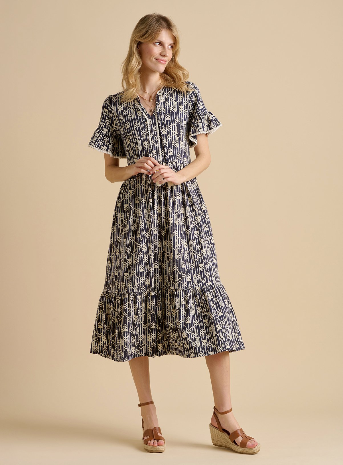 BRAKEBURN Arrows Midi Dress 