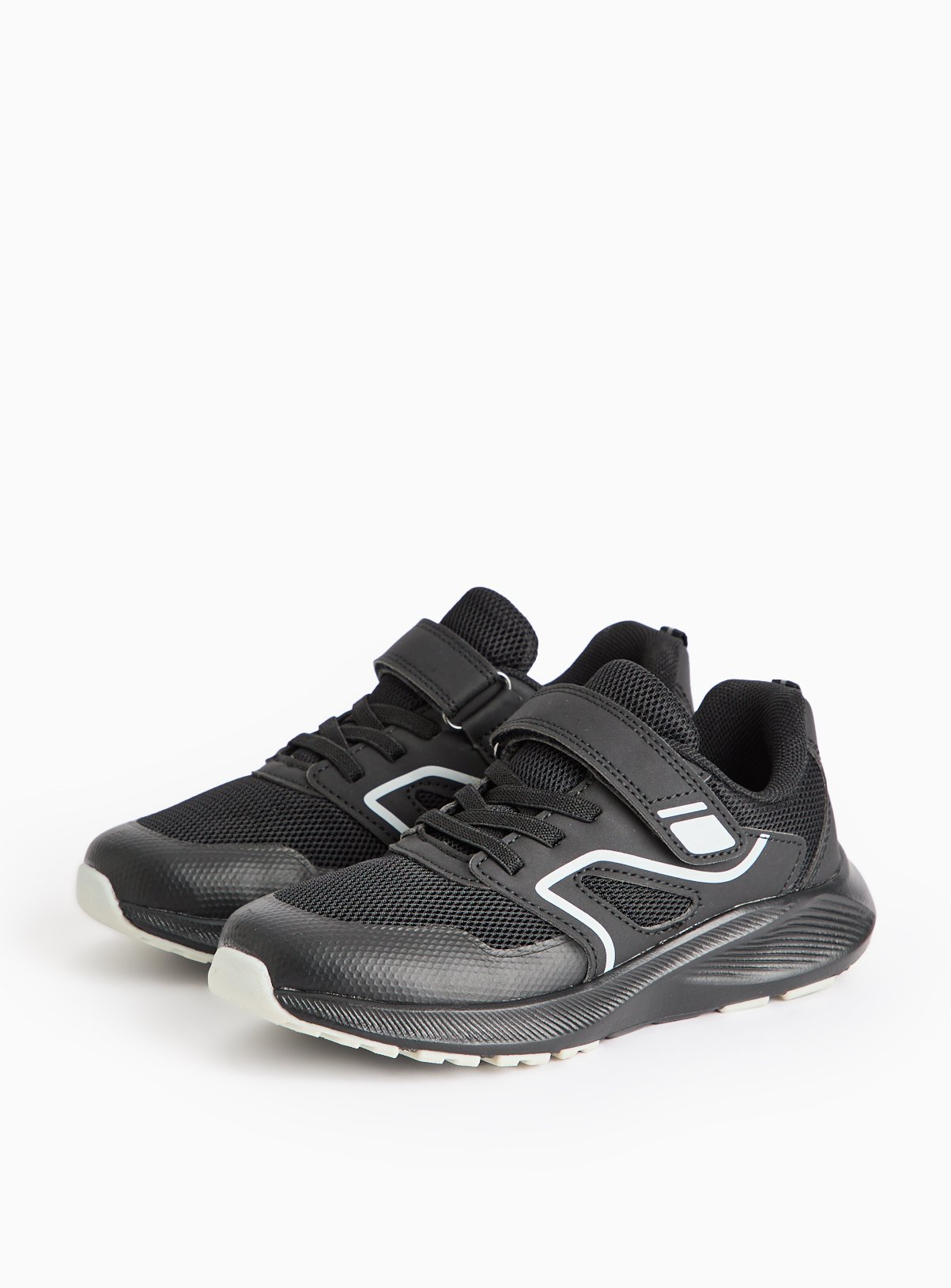 Black Panel Sporty Trainers 4