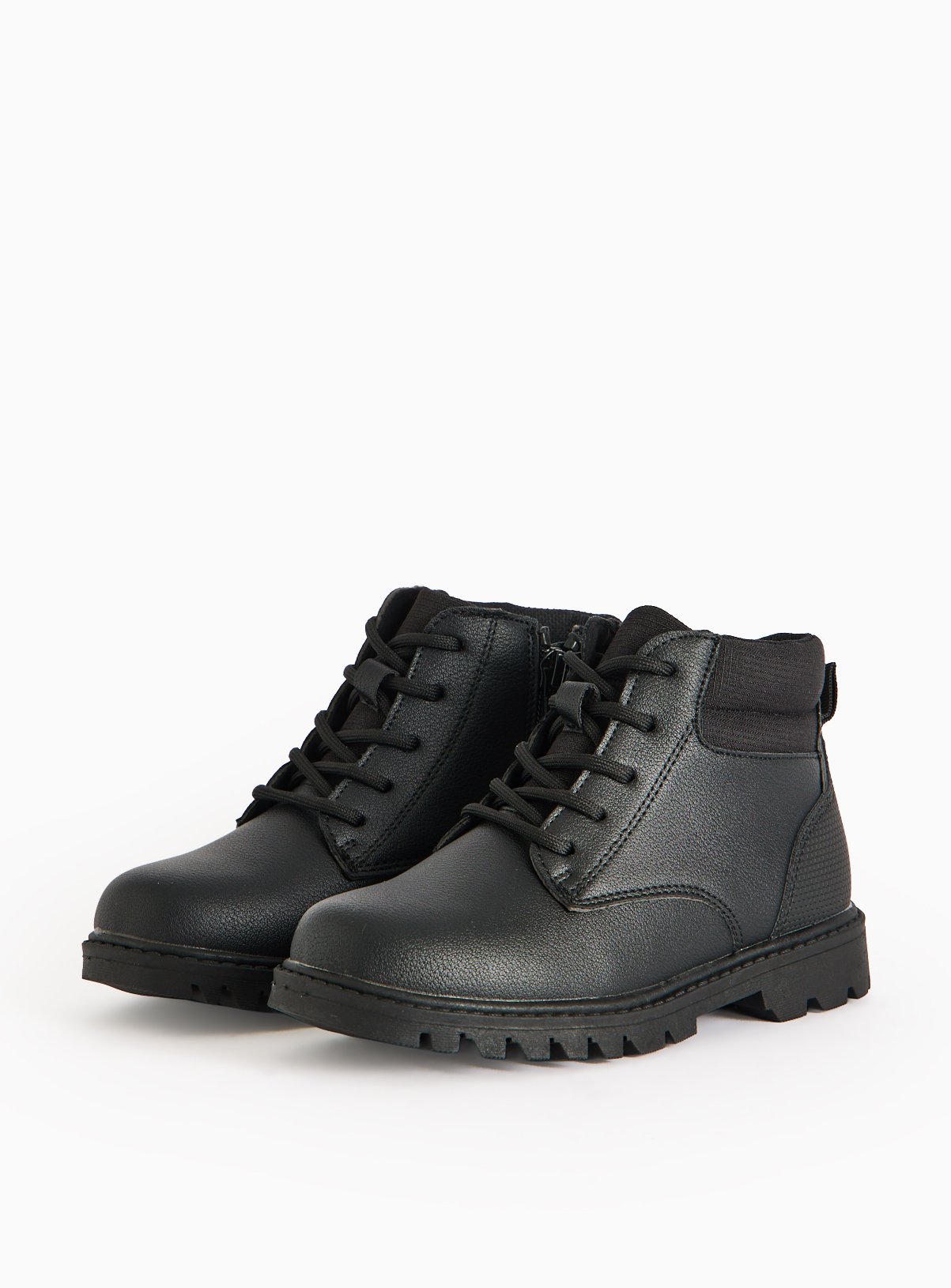 Black Lace Up Work Boots