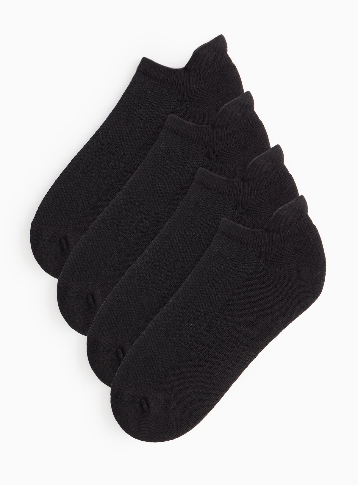 Black Cushioned Sole Trainer Socks 4 Pack 