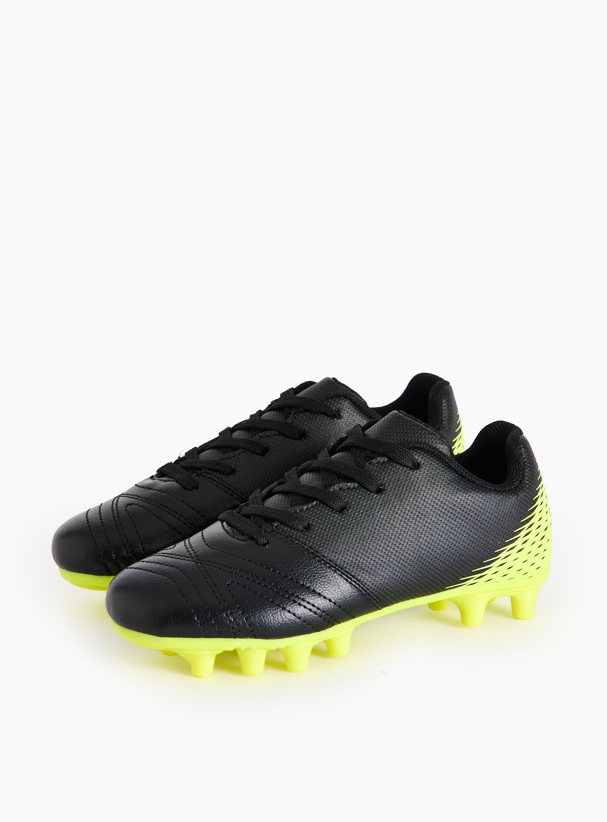 Black Neon Contrast Studded Football Trainers 2