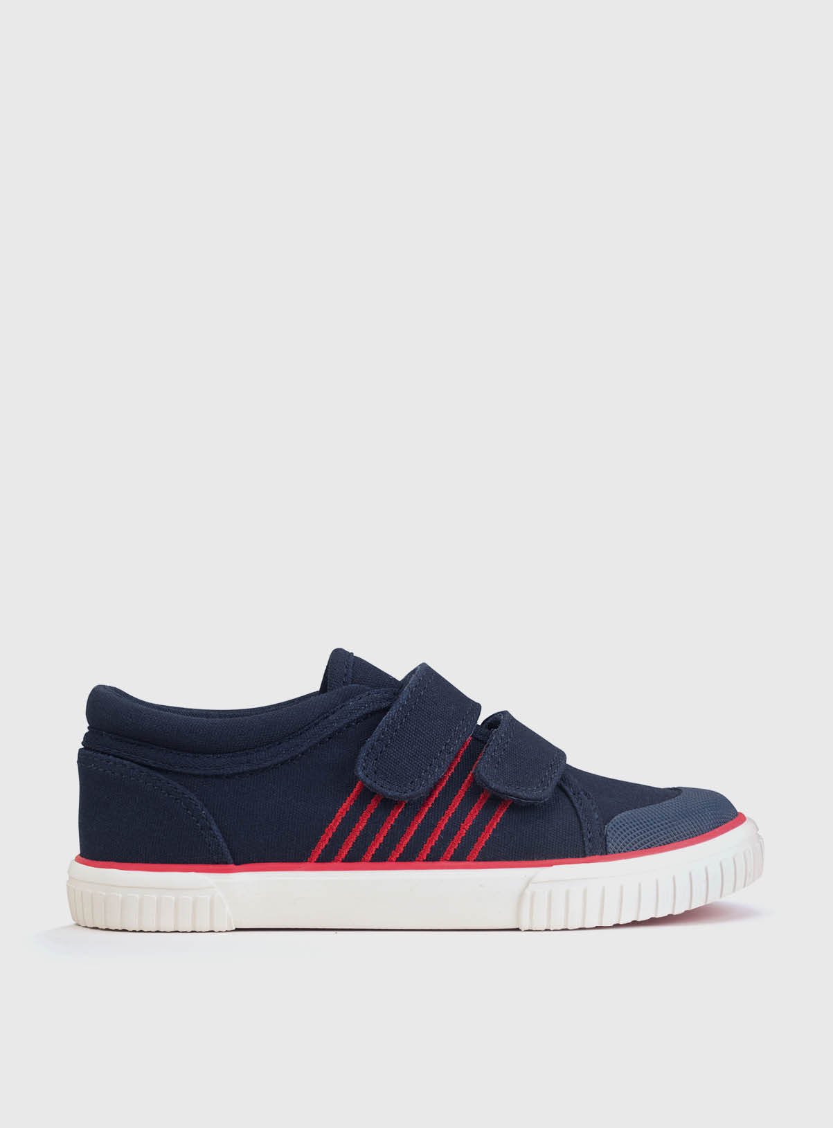 START-RITE Sandy Beach Navy Double Strap Canvas Shoes 
