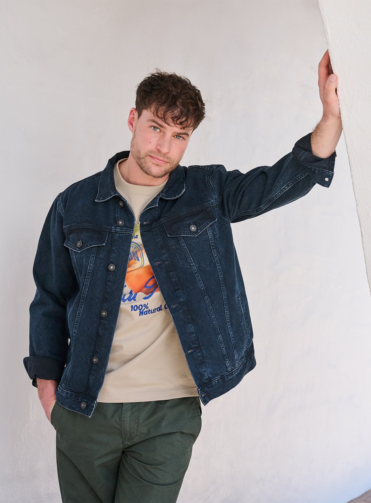 Buy Dark Washed Denim Jacket L Coats and jackets Tu