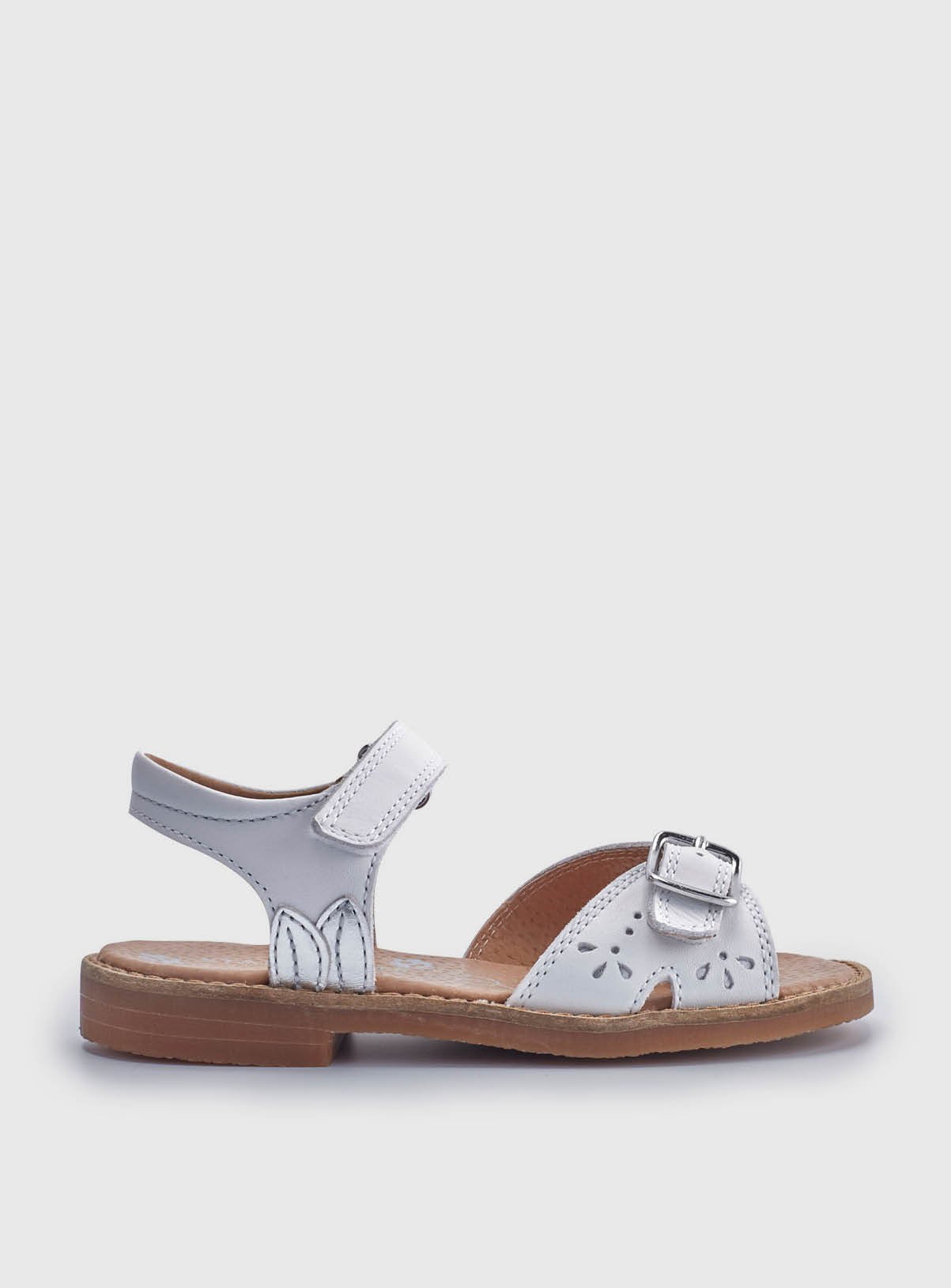 START-RITE Holiday White Leather Sandals 