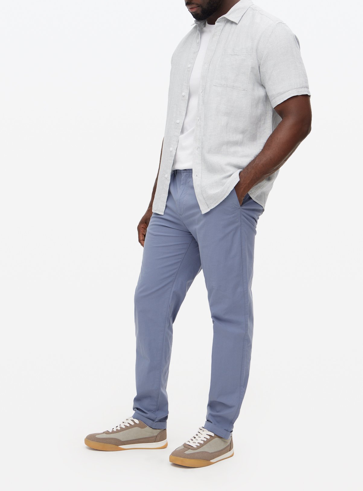 Pleated Detail Chino Trousers  