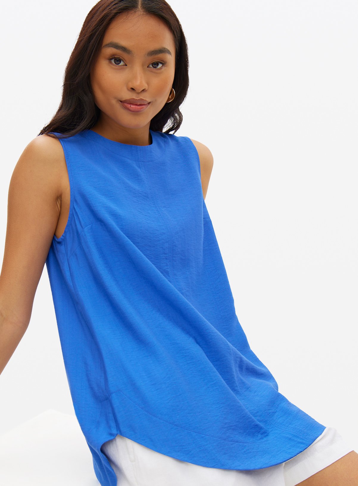 Blue Sleeveless Shell Top 20