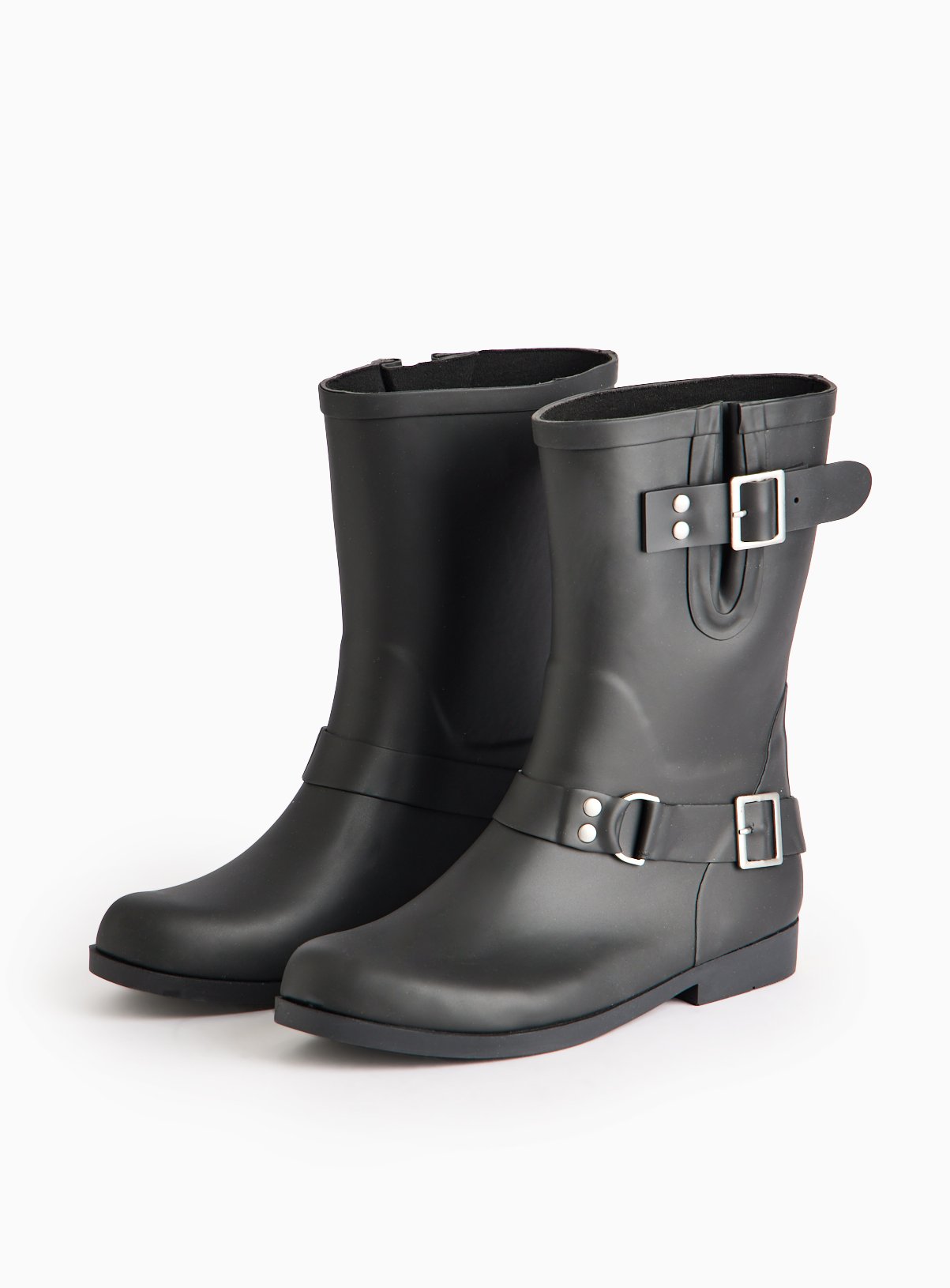 Black Side Buckle Wellies 