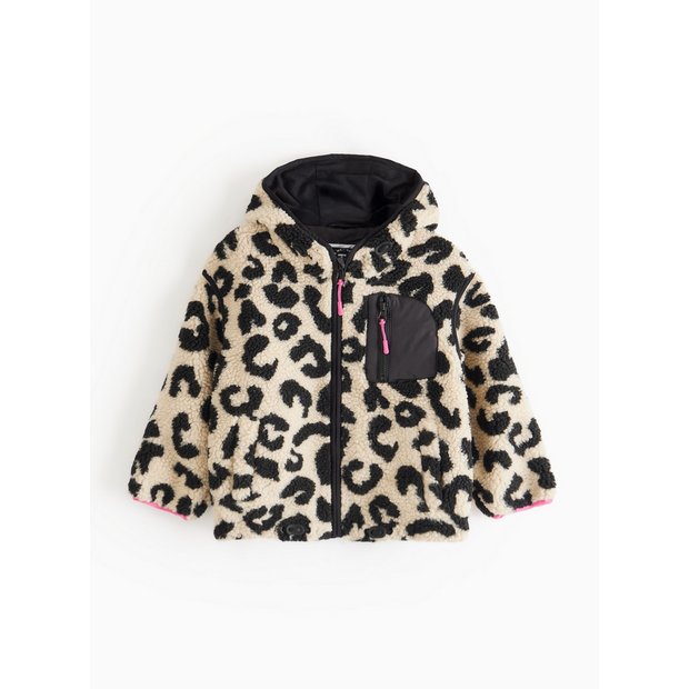 Buy Leopard Print Zip-Through Borg Jacket 11-12 years Coats and