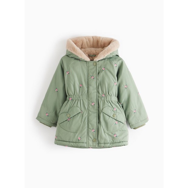 Puffer Coat Sainsbury's Pink Faux Fur Jacket Padded Coat