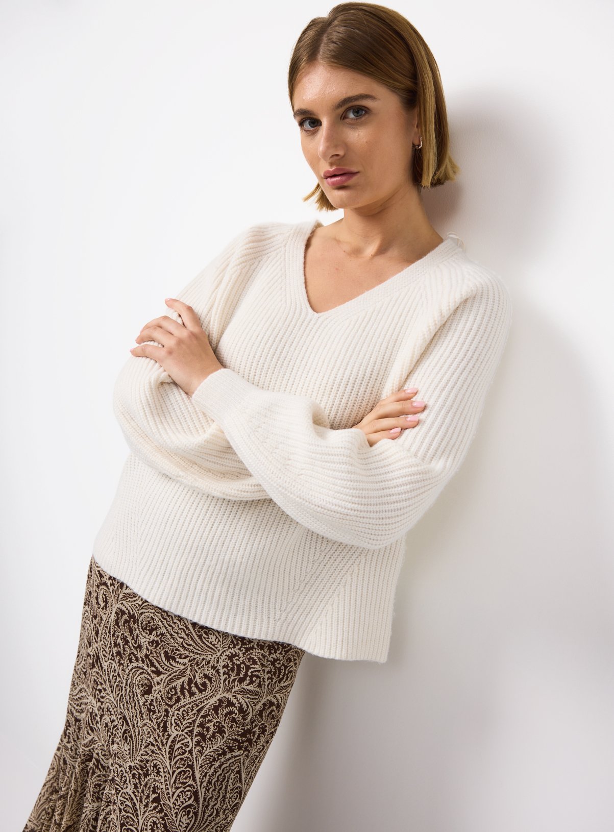 V Neck Knitted Jumper 
