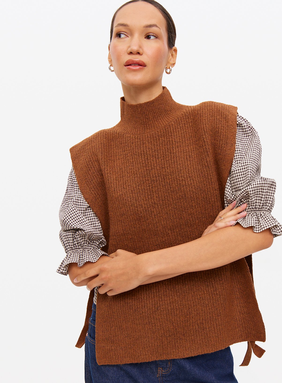 Side Tie Sleeveless Tank Jumper 