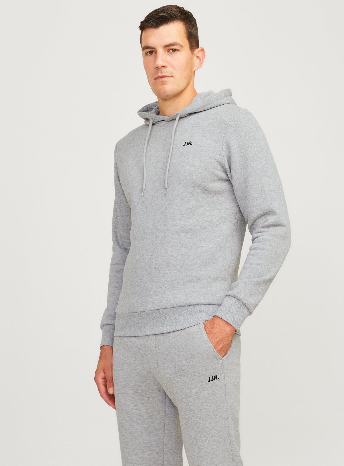 JJ REBEL Logo Hoodie Grey 