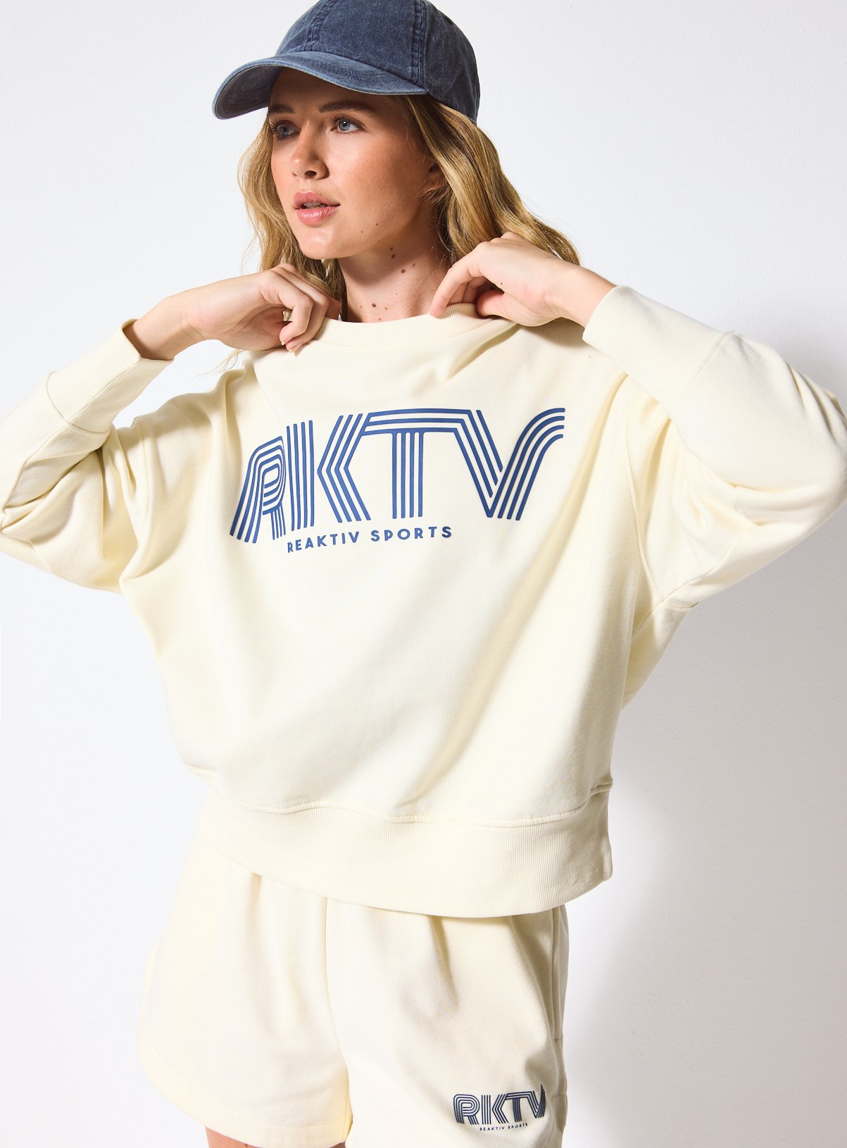 REAKTIV Cream Classic Printed Sweat 