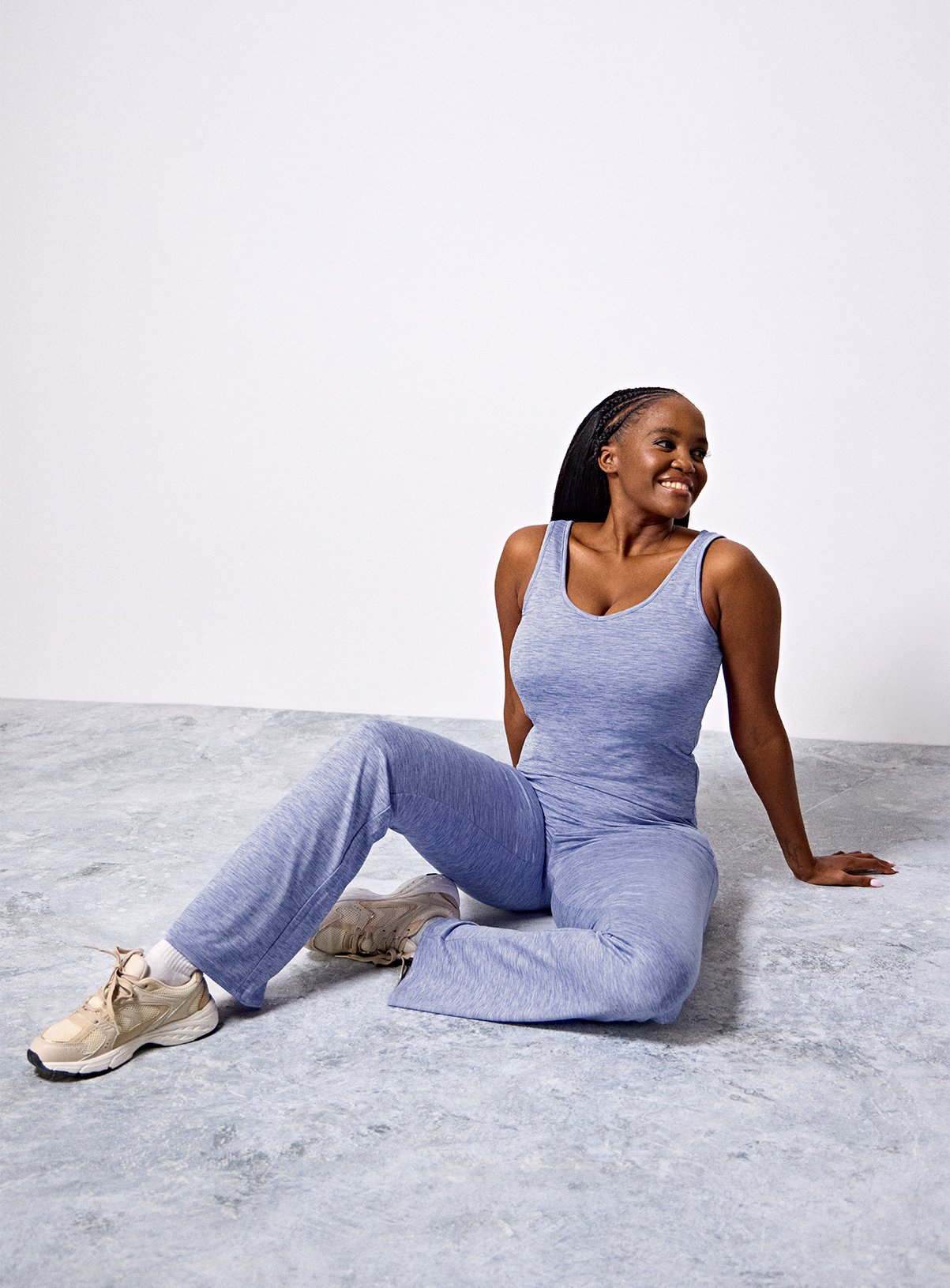 REAKTIV Blue Yoga Soft Touch Built-In-Support vest 