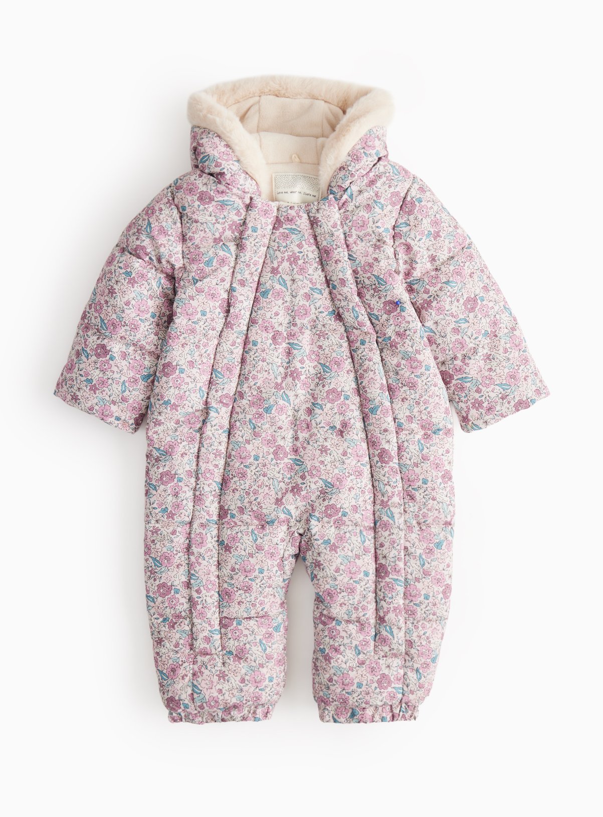 Cream Woodland Print Snowsuit 