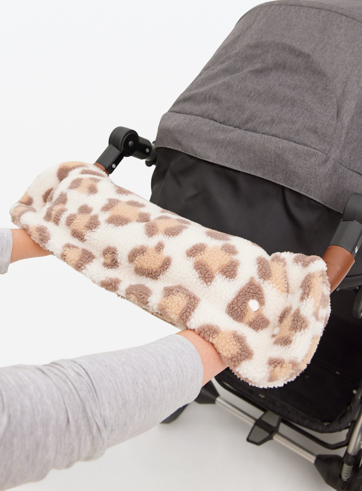 Animal Print Borg Hand Muff One Size