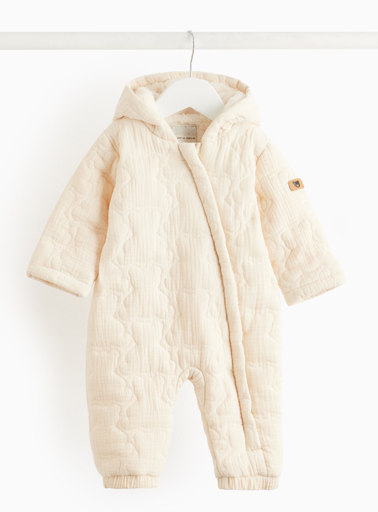 Quilted Bear Muslin Pramsuit 18-24 months