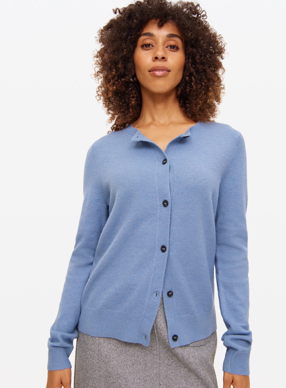 Soft Knit Crew Neck Cardigan