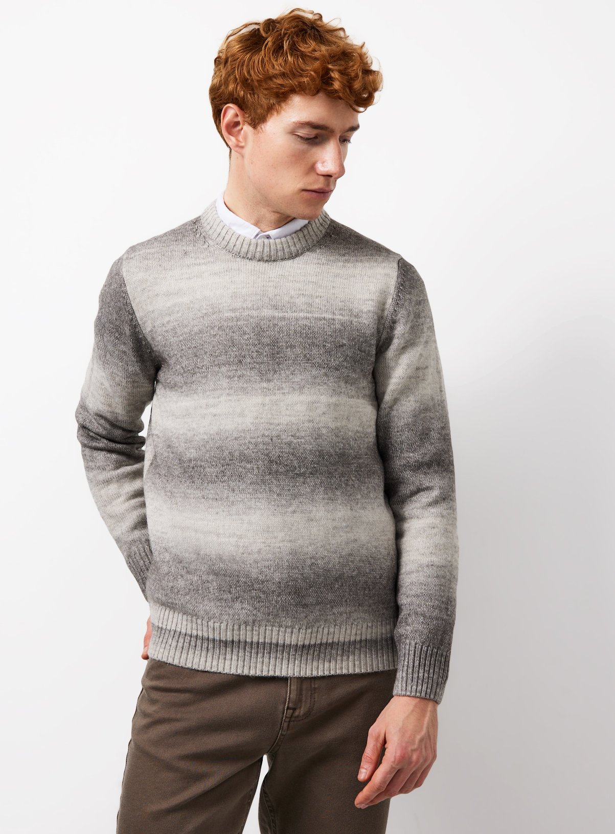 Ombre Stripe Knitted Jumper 