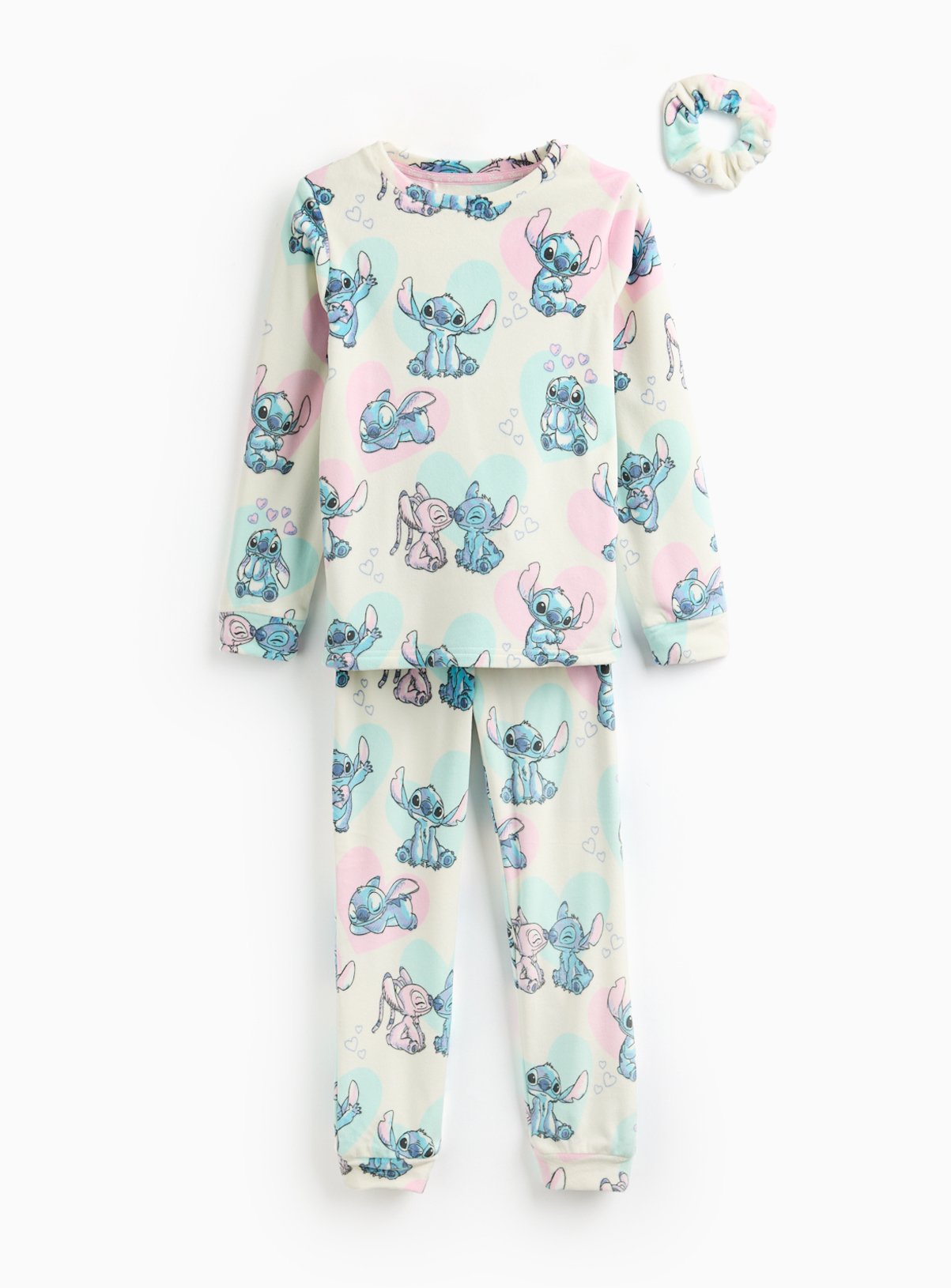 Disney Stitch Character Printed Slinky Pyjamas & Scrunchie  3-4 years