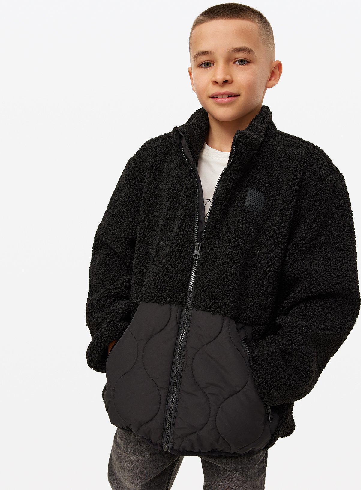 Zip Through Borg Fleece Jacket 