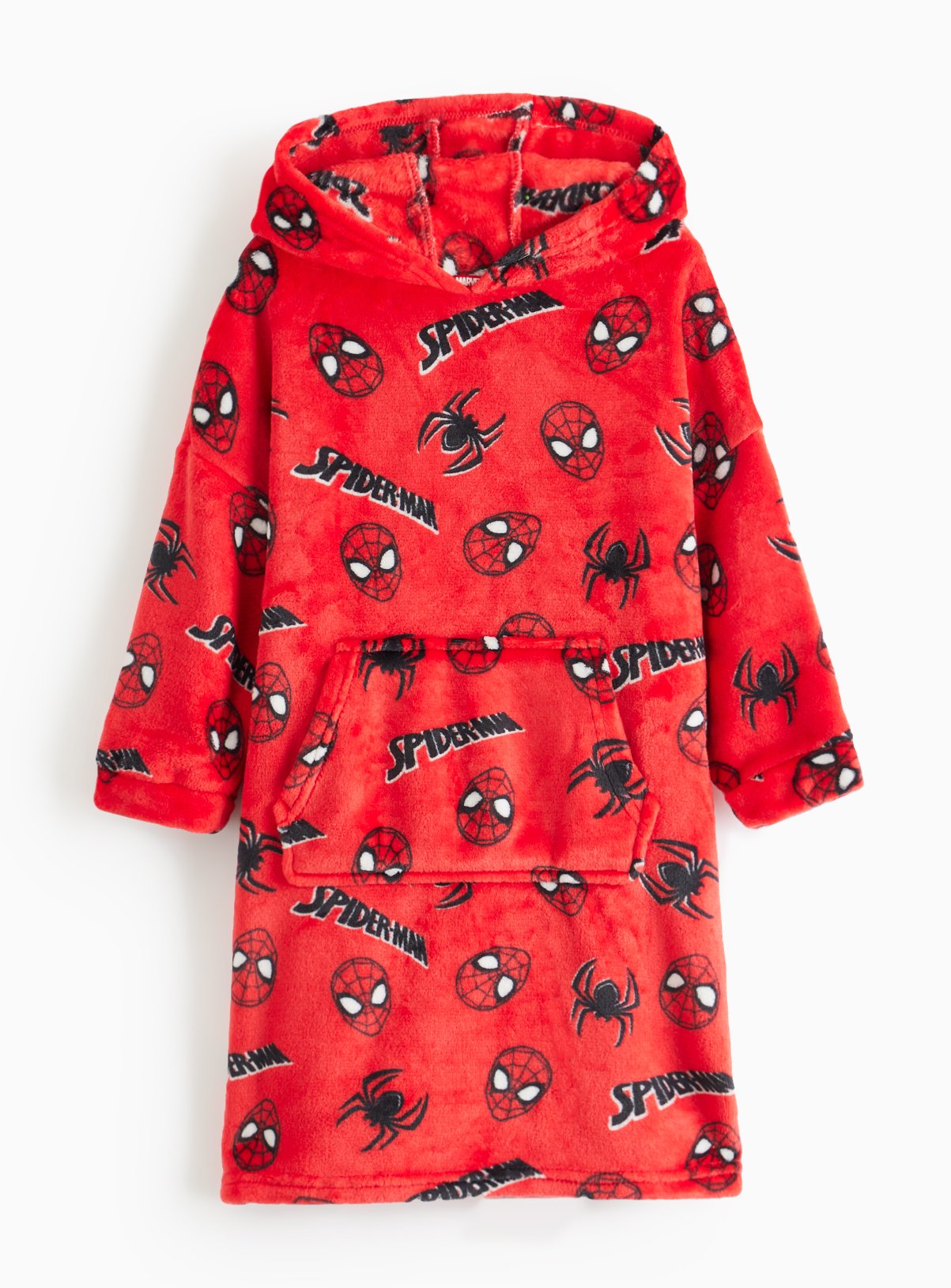 Spider-Man Print Fleece Hooded Blanket 