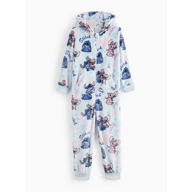 Buy Disney Stitch Print Blue Fleece All-In-One 5-6 years | Pyjamas | Argos