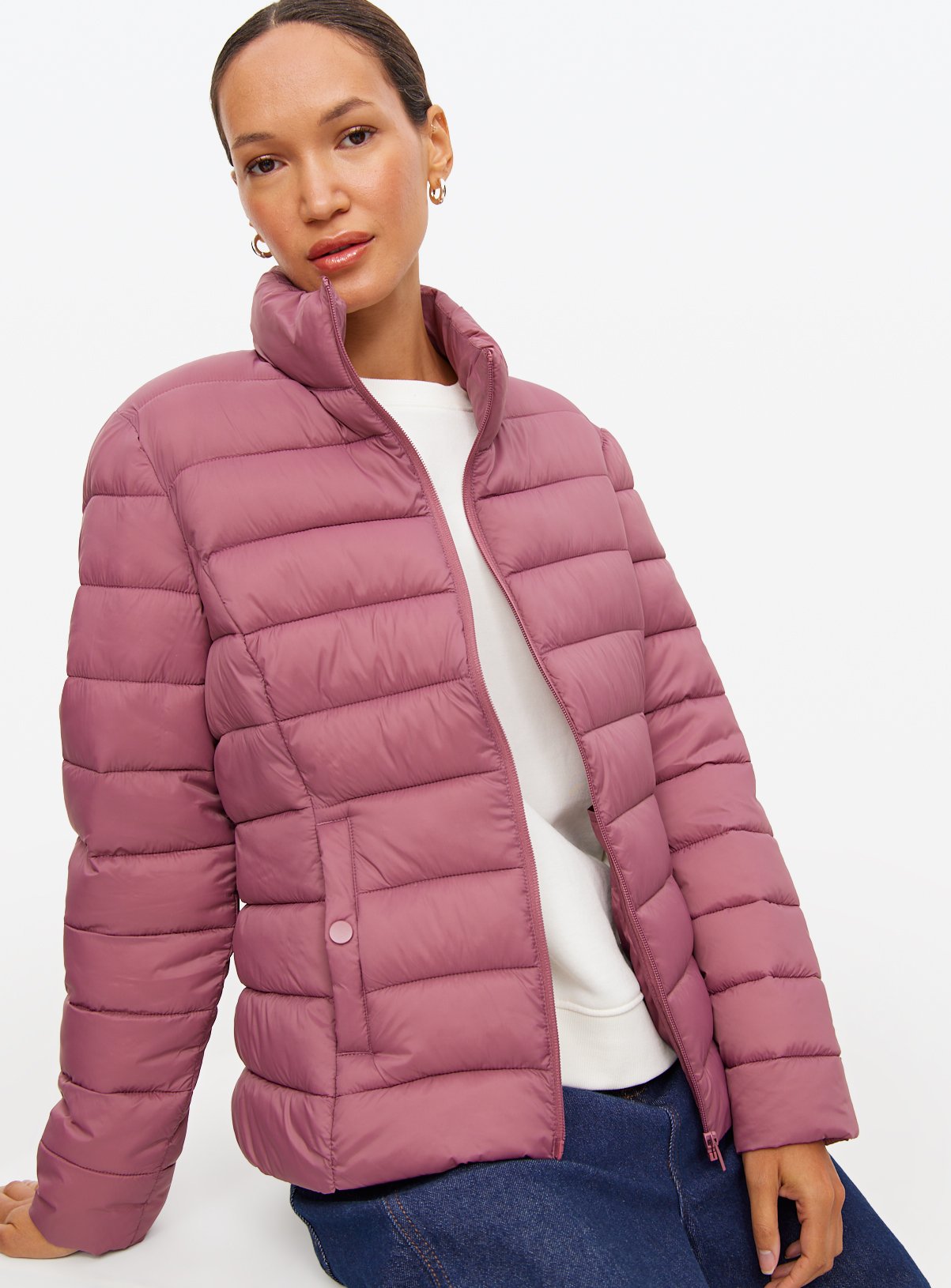 Dark Pink Pack-Away Padded Jacket XXL