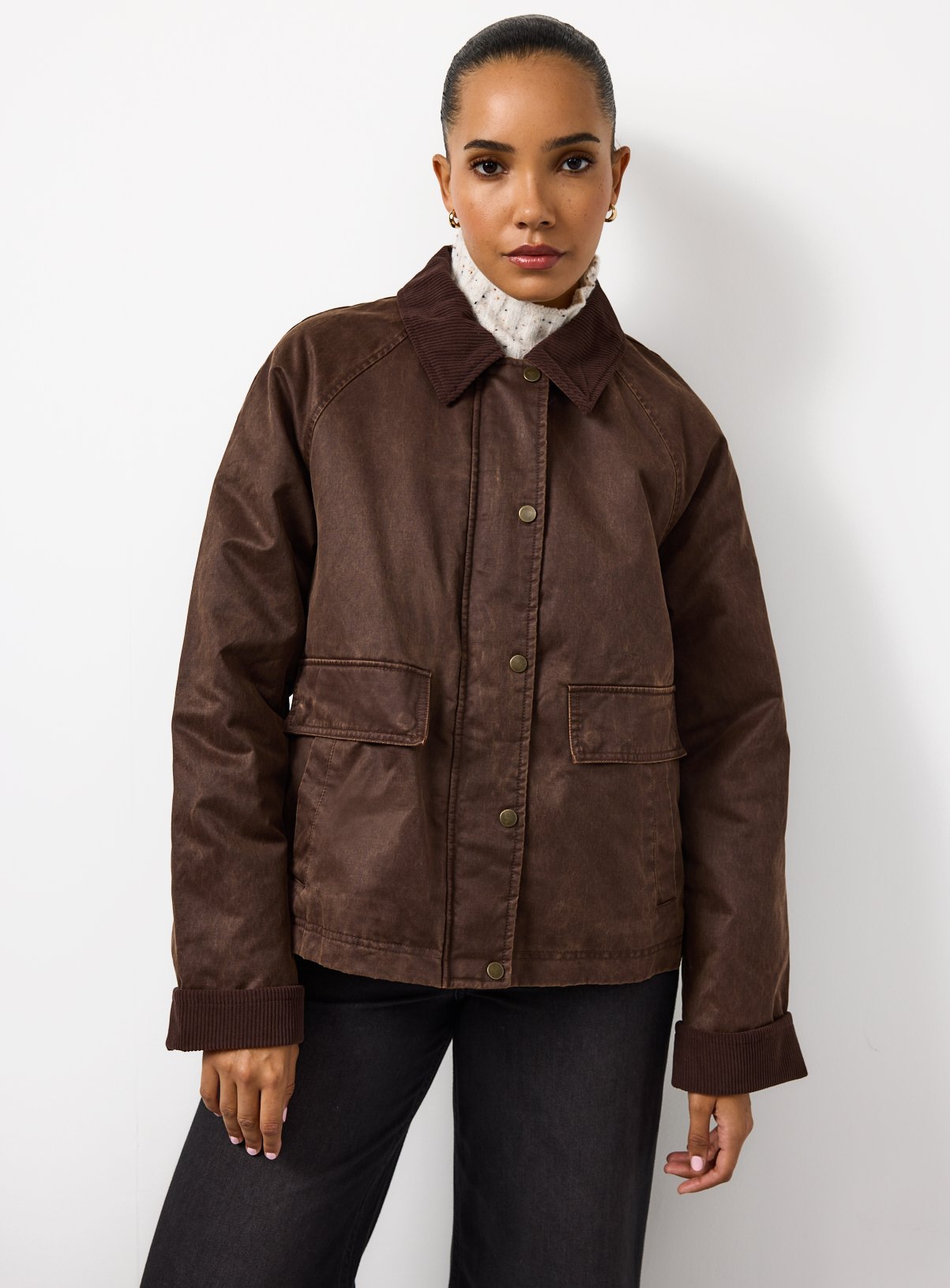 Corduroy Collar Wax Barn Jacket