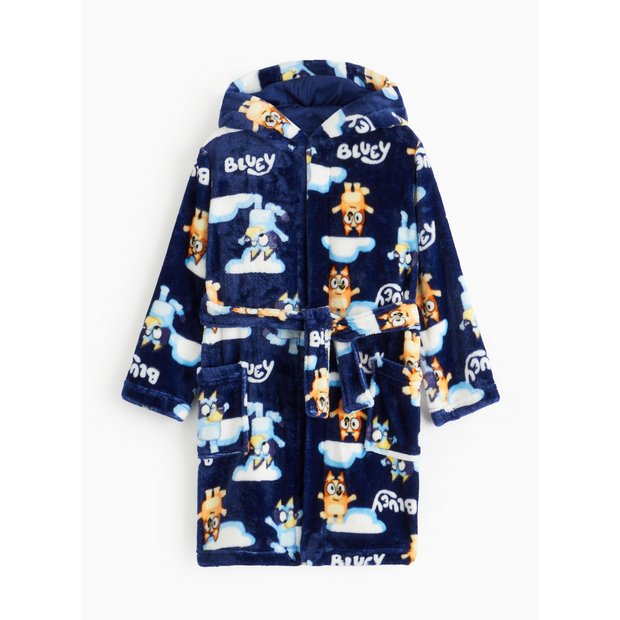 Buy Bluey Character Print Navy Fleece Dressing Gown 5-6 years | Pyjamas | Argos