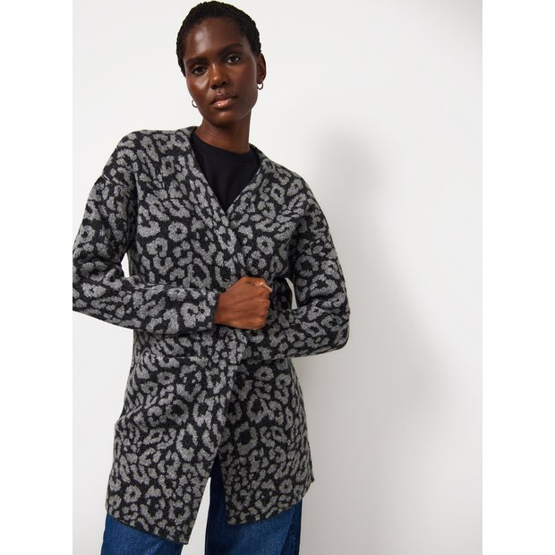 Buy Animal Print Longline Edge to Edge Coatigan L Cardigans Tu