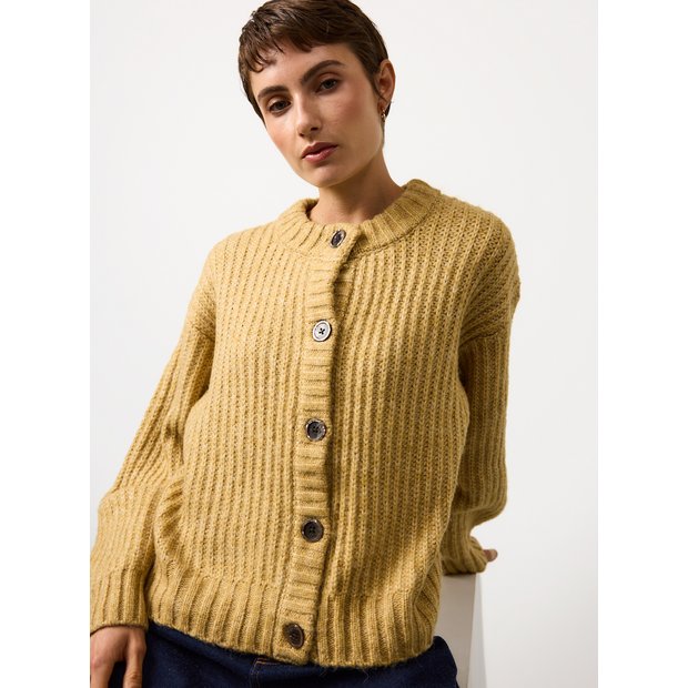 Buy Yellow Button Chunky Knit Cardigan 10 Cardigans Tu