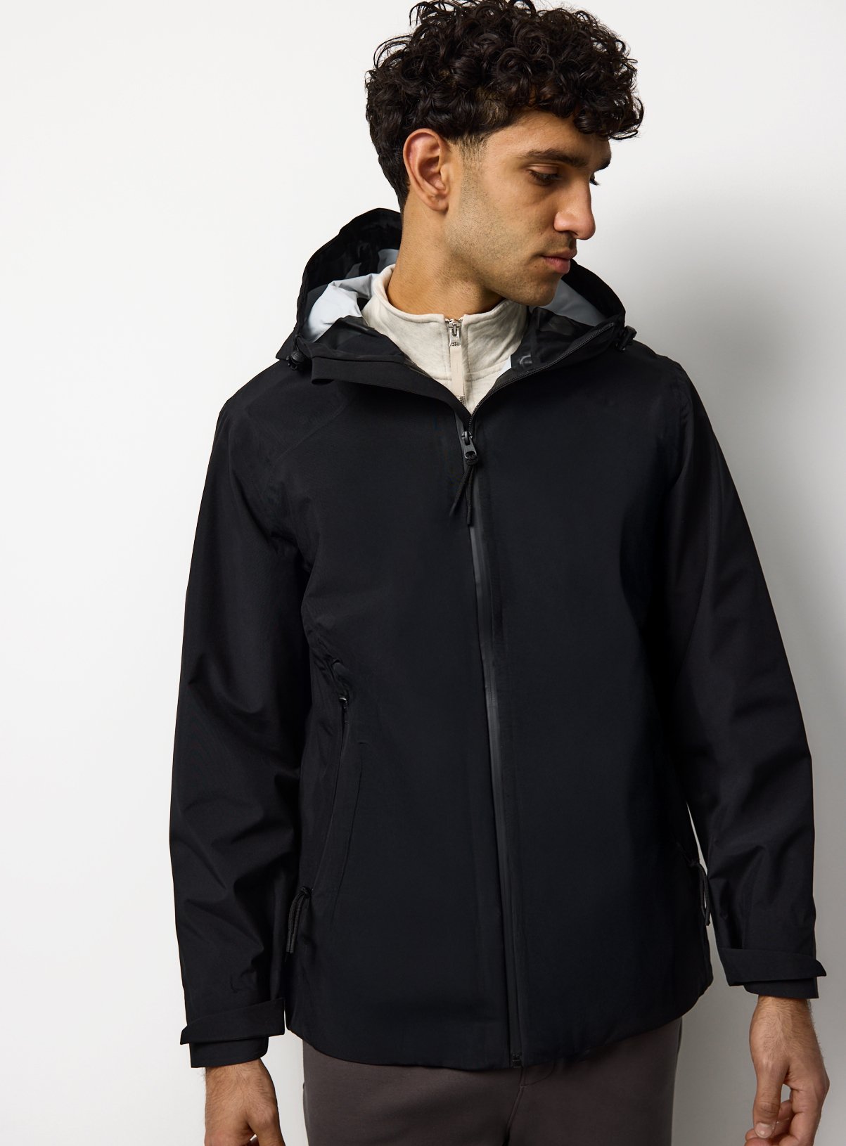 Black Technical Rain Mac 