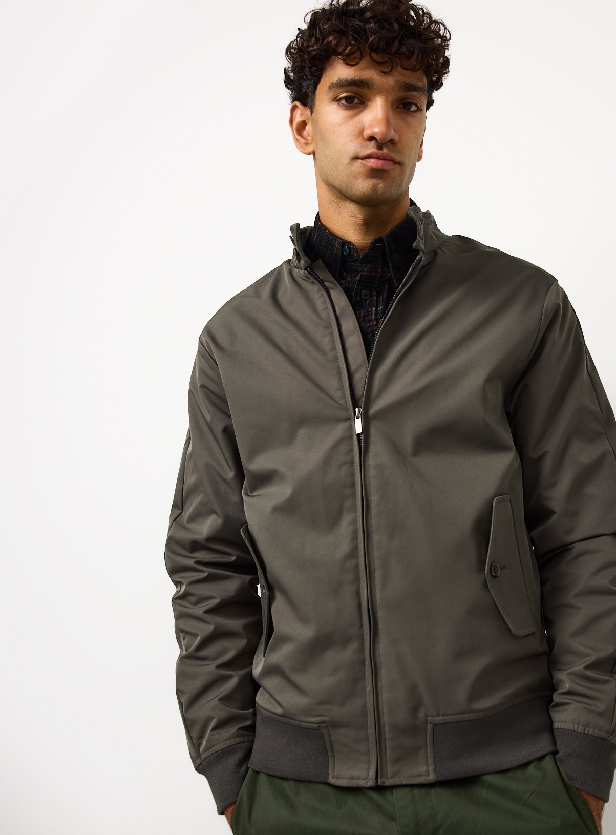 Khaki Funnel Neck Bomber Jacket XXL