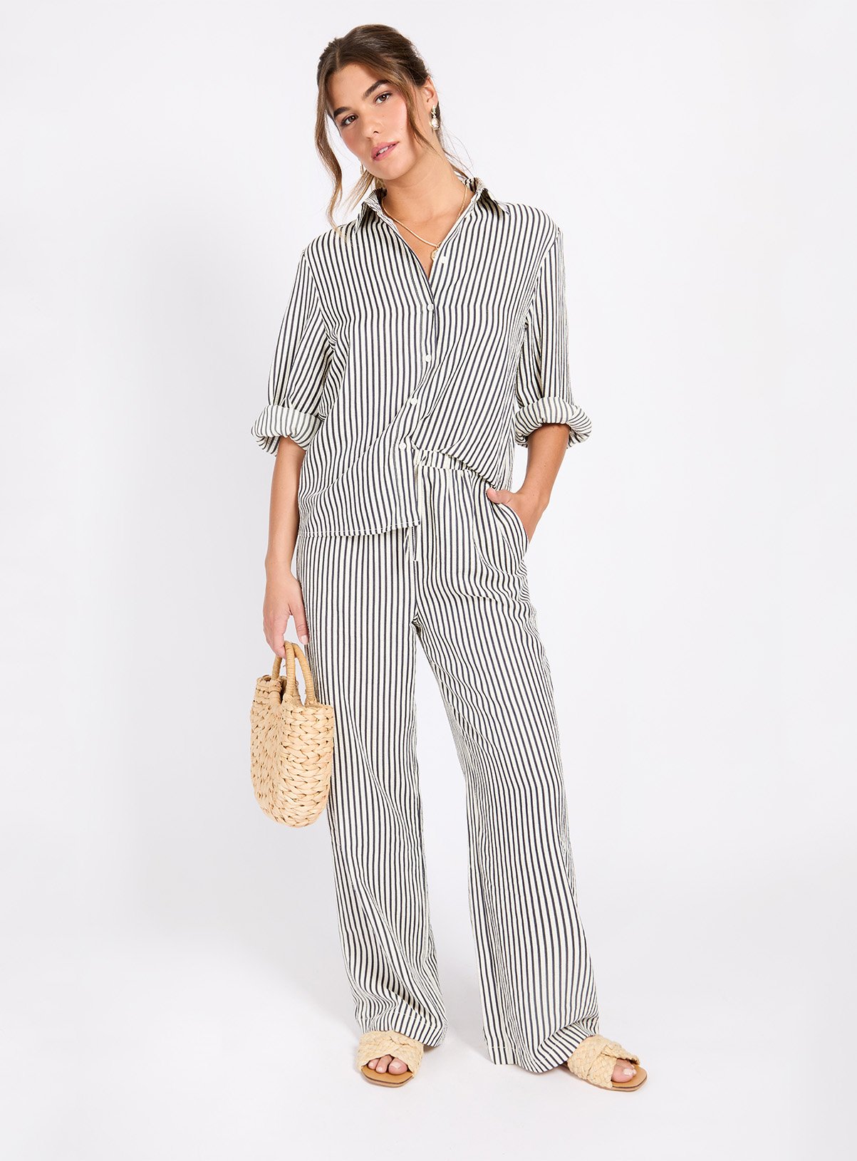 LITTLE MISTRESS Stripe Trouser