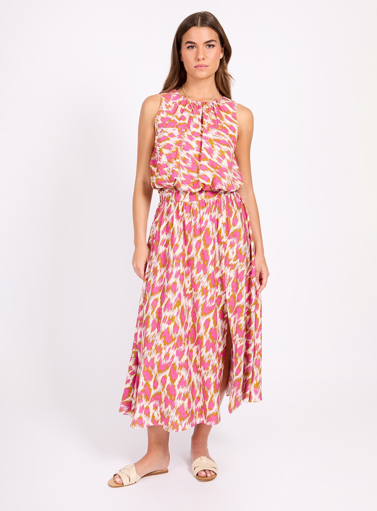 LITTLE MISTRESS Multi Print High Neck Top