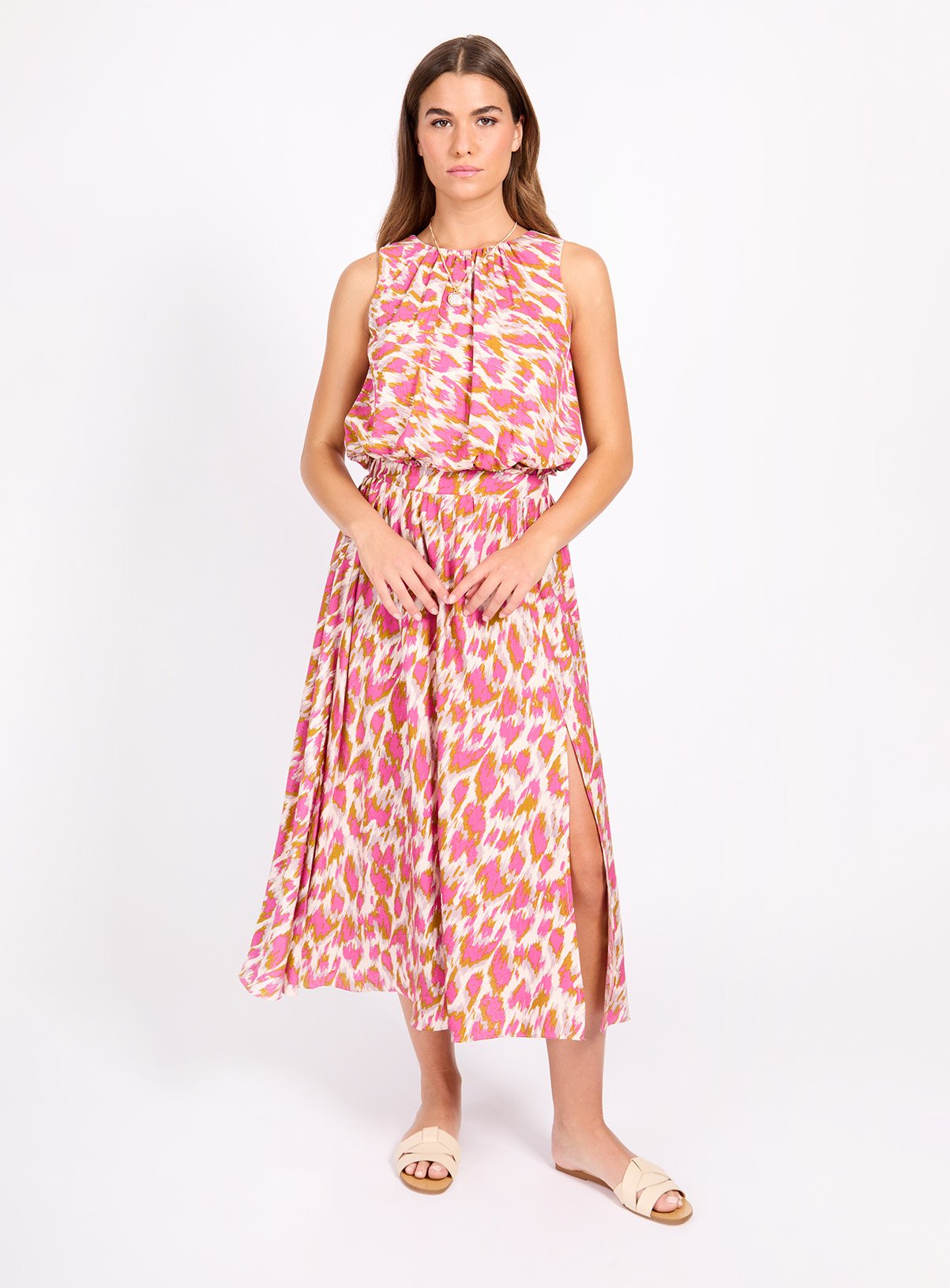 LITTLE MISTRESS Multi Print Midaxi Skirt 