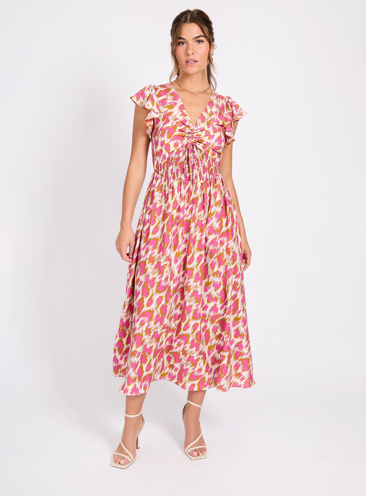 LITTLE MISTRESS Multi Print Midaxi Dress