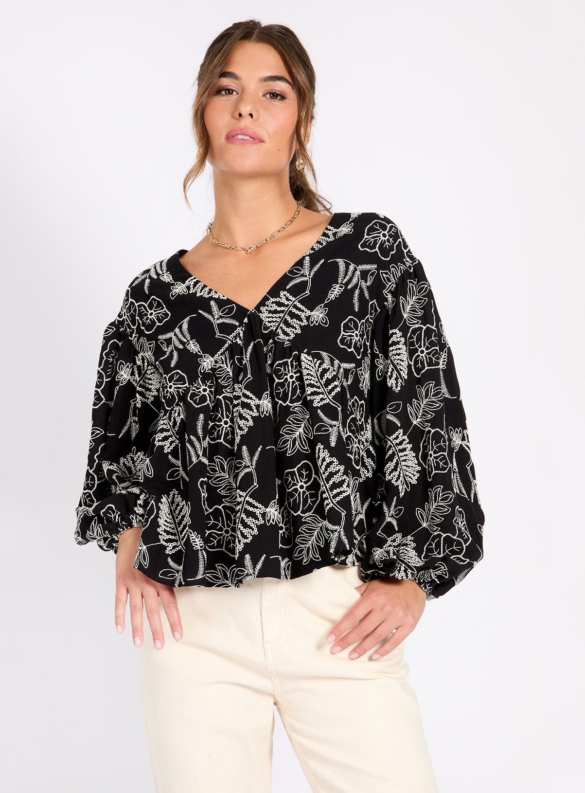 LITTLE MISTRESS Black Cotton Top 