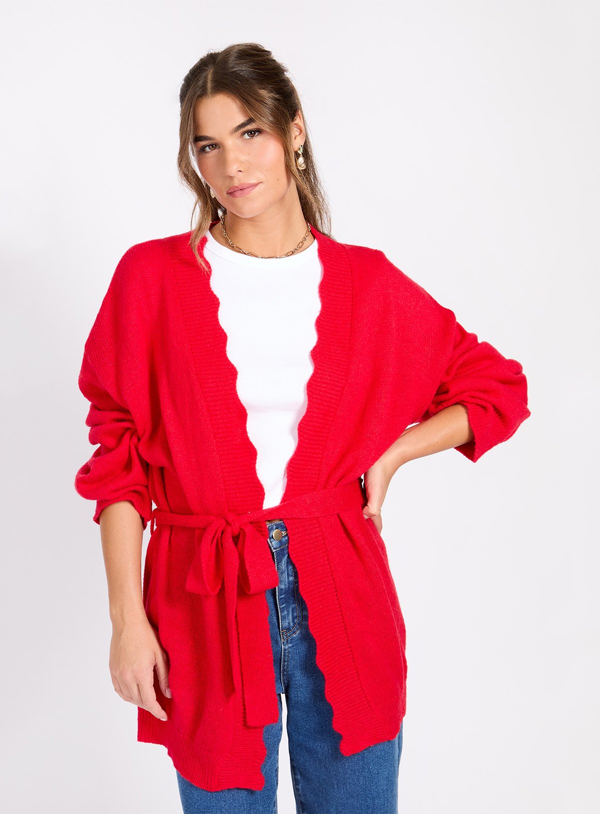 LITTLE MISTRESS Tomato Knit Cardigan
