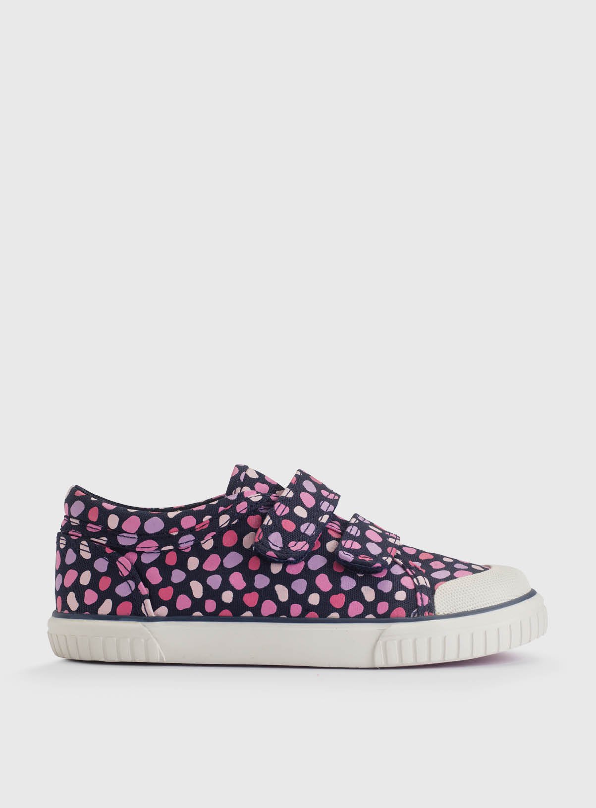 START-RITE Kicks Navy/Pink Double Strap Canvas Shoes 