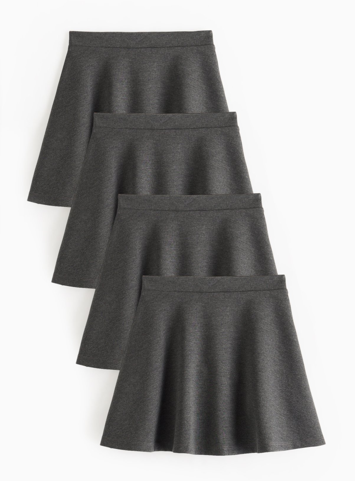 4 Pack Grey Jersey Skater Skirts 14 years