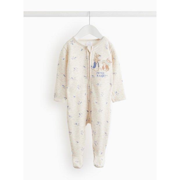 Buy Peter Rabbit Grey Fleece Lined Sleepsuit 12-18 months