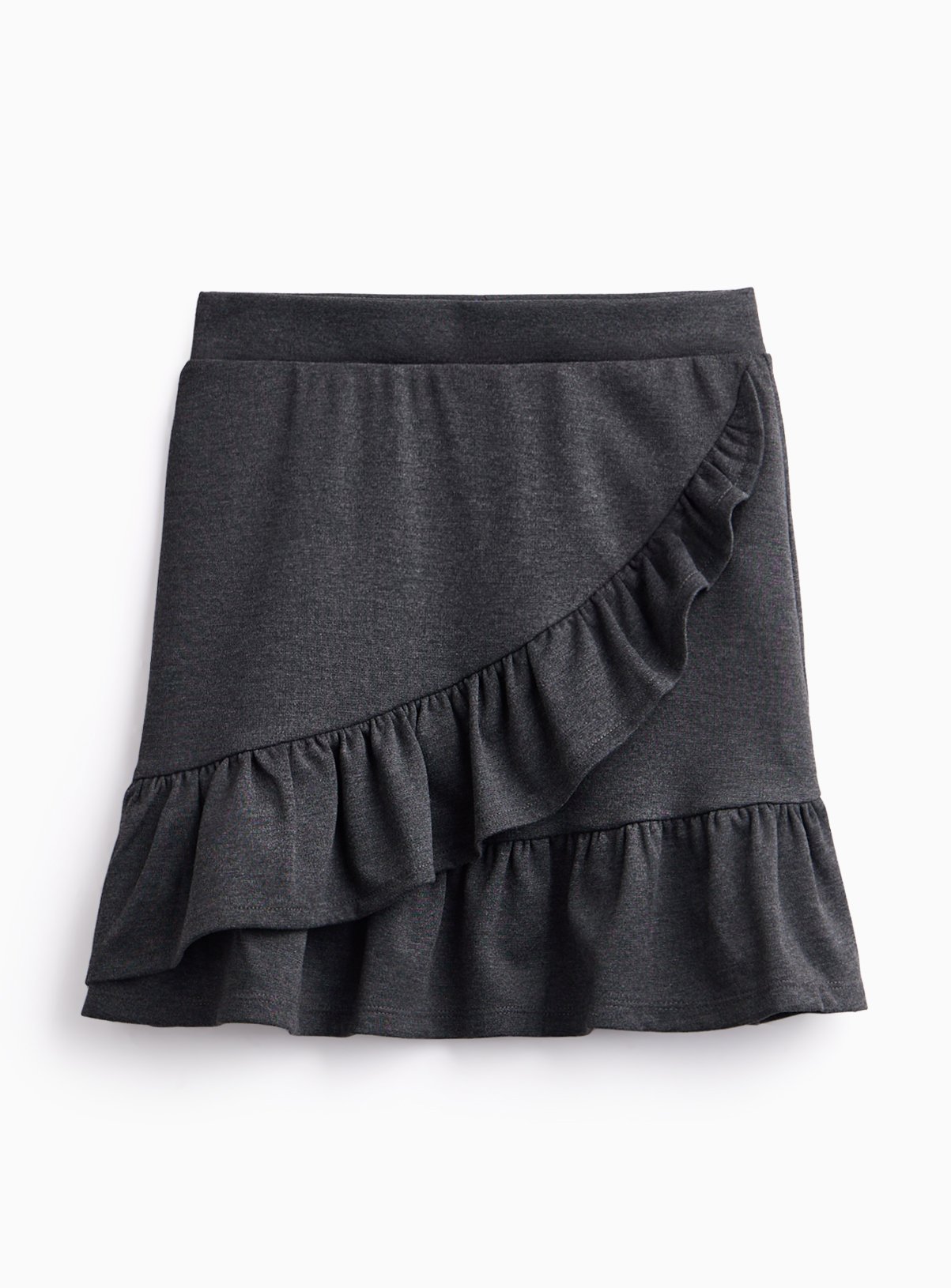 Grey Jersey Ruffle Skirt 