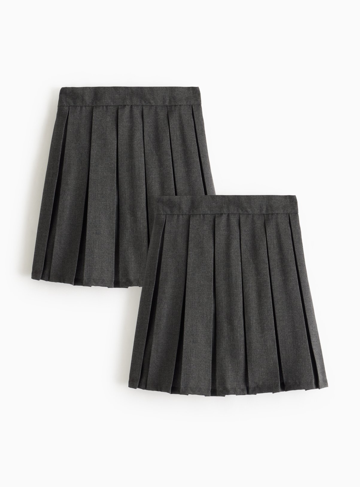 2 Pack Grey Permanent Pleat Skirts 13 years
